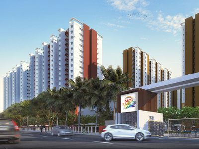 840 sq ft 3 BHK 2T Apartment for sale at Rs 37.97 lacs in Shriram Sunshine 2 11th floor in Dankuni, Kolkata